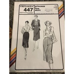Stretch & Sew 447 Princess Line Skirt By Ann Person, Pattern Uncut